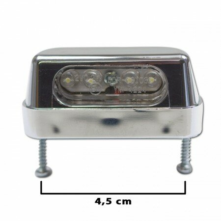 LED-Kennzeichenbeleuchtung "Zest" | chrom | ABS