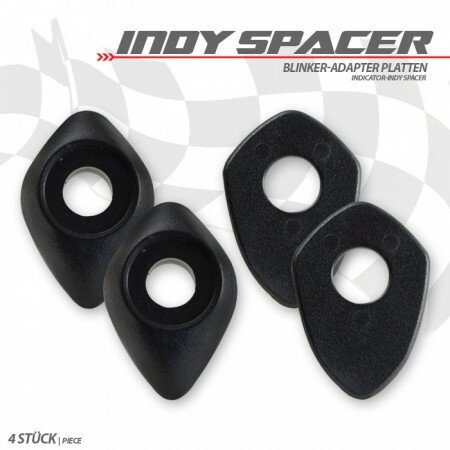 Indy Spacer "Ducati" | schwarz | ABS  VPE 4 Stck | Maße: L 36 x B 25 mm