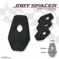 Indy Spacer &quot;GSX-S1000&quot; | schwarz | stahl VPE 4 Stck | Ma&szlig;e: L 50 x 34 mm