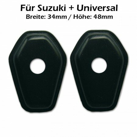 Indy Spacer "Suzuki" | schwarz | ABS | ISS2 VPE 4 Stck | Maße: B 34 x H 48 mm