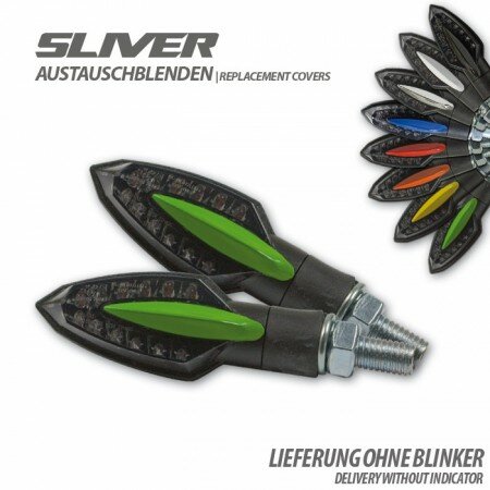 Austauschblende "Sliver" | grün ABS | Paar 