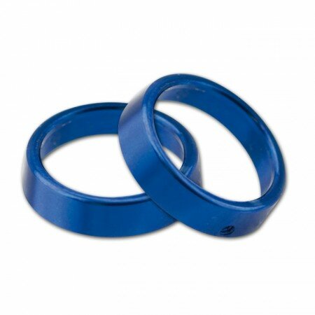 Zierring Alu | Blinker Jack | blau | Paar | Maße: Ø 22,6 x H 5,6 mm | inkl. Montageteile