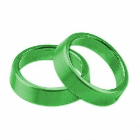 Zierring Alu | Blinker Jack | grün | Paar | Maße: Ø 22,6 x H 5,6 mm | inkl. Montageteile
