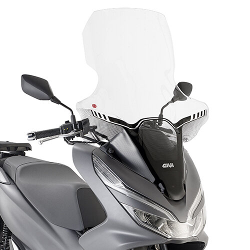 GIVI Windschild transparent, 850 mm hoch, 630 mm breit für Honda PCX 125 (18-20), ABE 38743