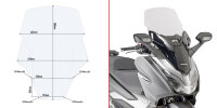 GIVI Windschild transparent, 580 mm hoch, 445 mm breit f&uuml;r Honda Forza 125 (19-20) + Forza 300 (19-20),