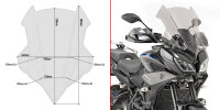 GIVI Windschild get&ouml;nt, 550 mm hoch, 465 mm breit f&uuml;r Yamaha Tracer 900 / 900 GT (18-20), mit ABE