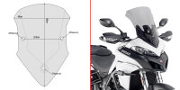 GIVI Windschild get&ouml;nt, 390 mm hoch, 485 mm breit mit ABE, f&uuml;r verschiedene Ducati Modelle