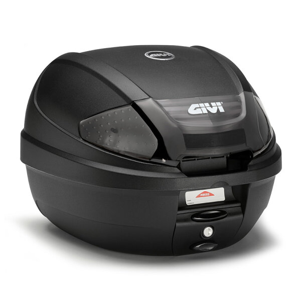 GIVI E300 - Monolock Topcase mit neuem Verschluss mit Platte schwarz matt  / Max Zuladung 3 kg