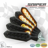 LED-Blinker "SNIPER" | SEQ  | Alu | schwarz M8...