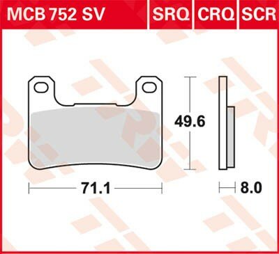 TRW Rennsportbelag Sinter-Carbon-Race  MCB752SCR  (N)