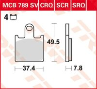 TRW Rennsportbelag Sinter-Carbon-Race  MCB789SCR  (N)